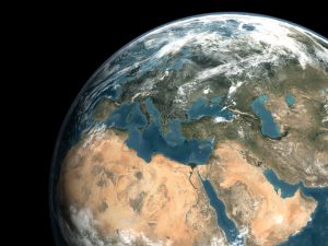 map -middle east from space